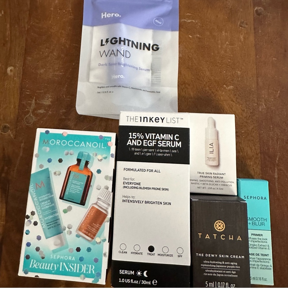Sephora Haircare Skincare sample bundle Tatcha Moroccan oil NEW